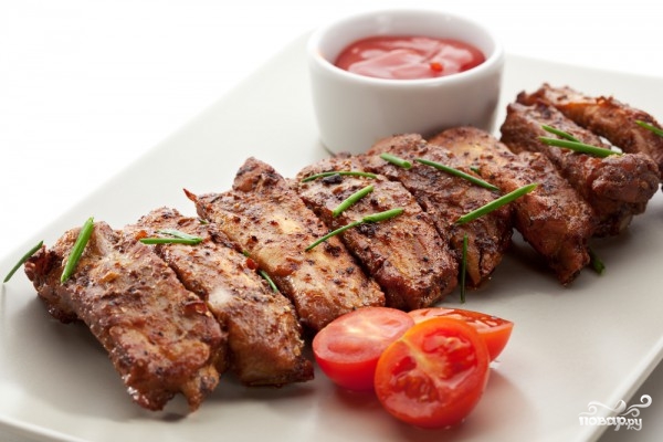 Рецепт Свиные ребрышки в микроволновке