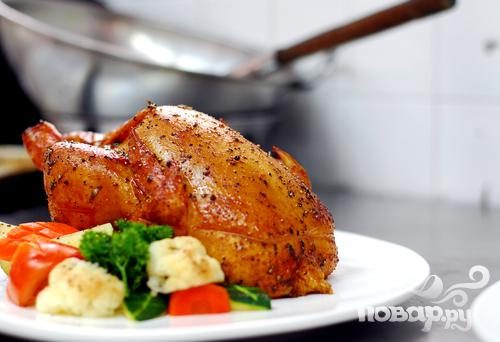 Рецепт Жареная курица с луком-шалот и помидорами