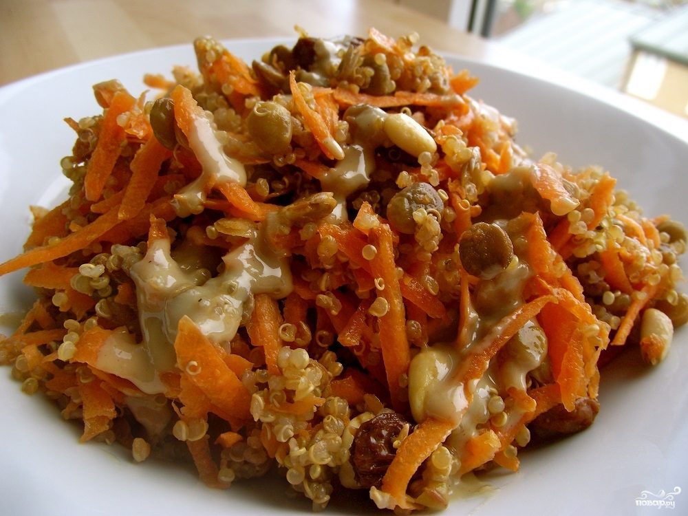 Рецепт Салат из чечевицы с морковью