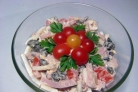 Салат с колбасой и грибами