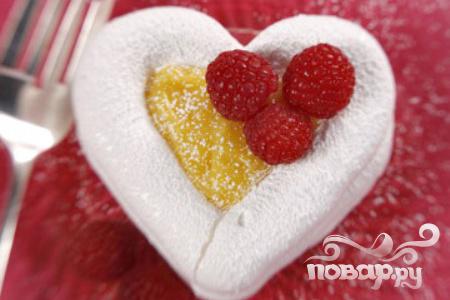 Рецепт Меренги-сердечки с фруктовой начинкой