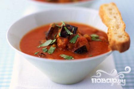 Рецепт Суп с помидорами и баклажанами