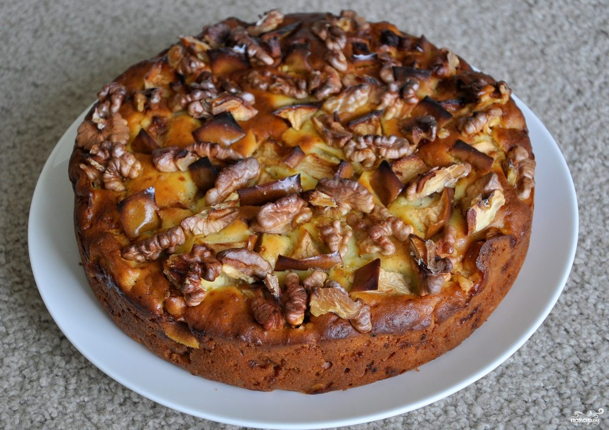 Рецепт Сметанный пирог с яблоками