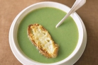 Суп из брокколи с сырными тостами