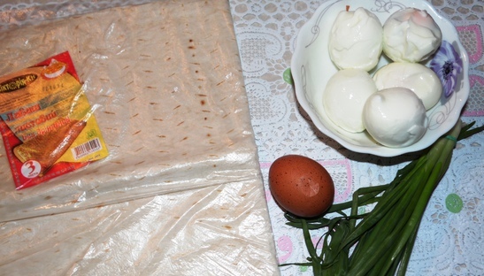 Рецепт Лаваш с яйцом и зеленью