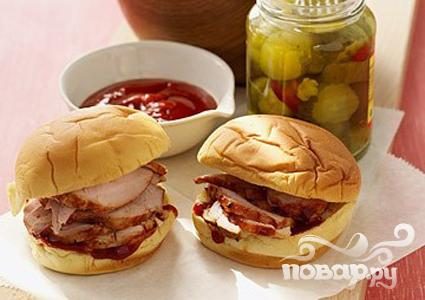 Рецепт Сэндвичи барбекю со свининой и капустой