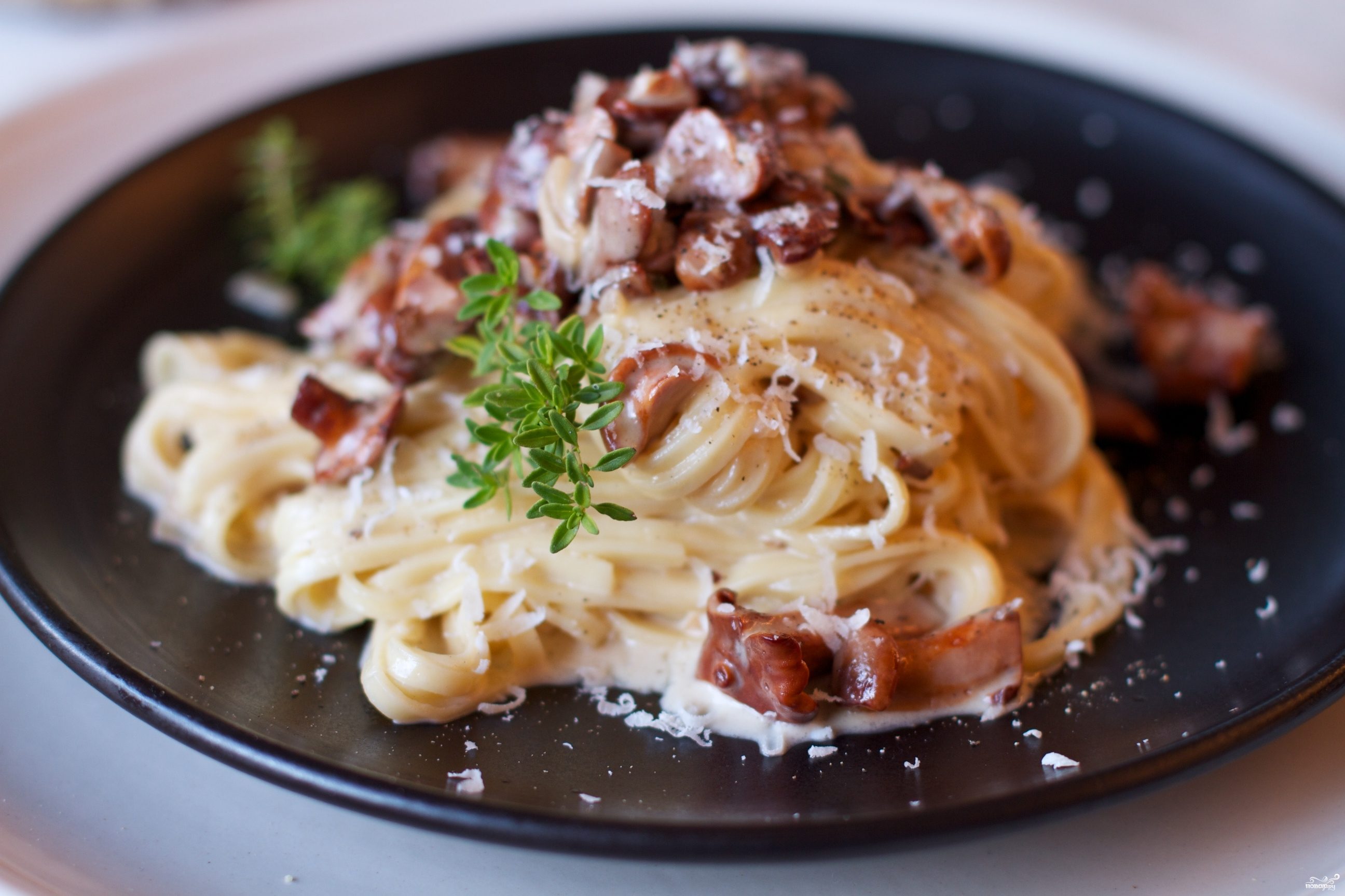 Рецепт Макароны с лисичками