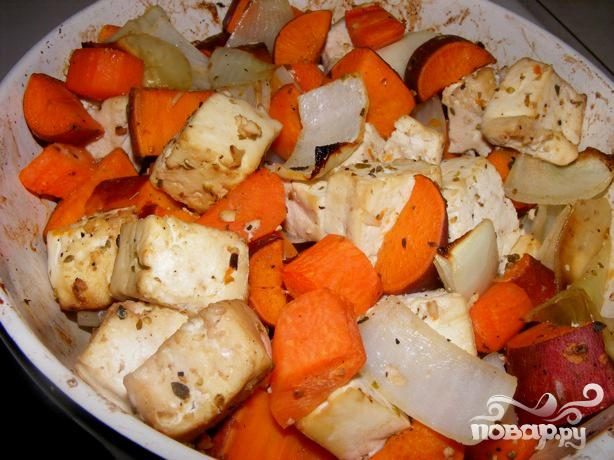 Рецепт Глазированные тофу и морковь