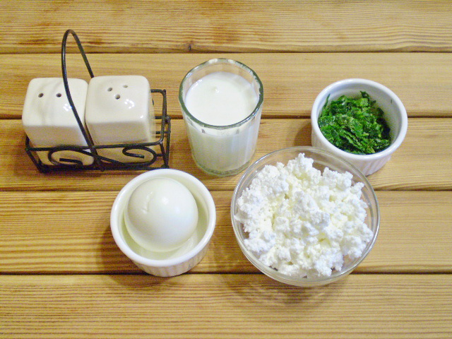 Рецепт Салат из творога с зеленью