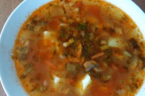 Картофельный суп с грибами  