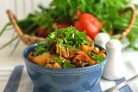 Рагу со свининой, овощами, протертыми томатами и розмарином