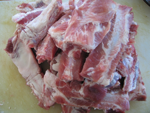 Рецепт Тушеная картошка со свиными ребрышками