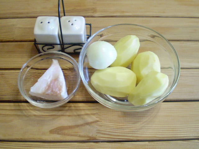 Рецепт Картошка с салом на сковороде