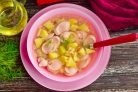 Гречневый суп с сосисками