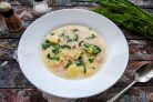 Суп с фасолью и сыром