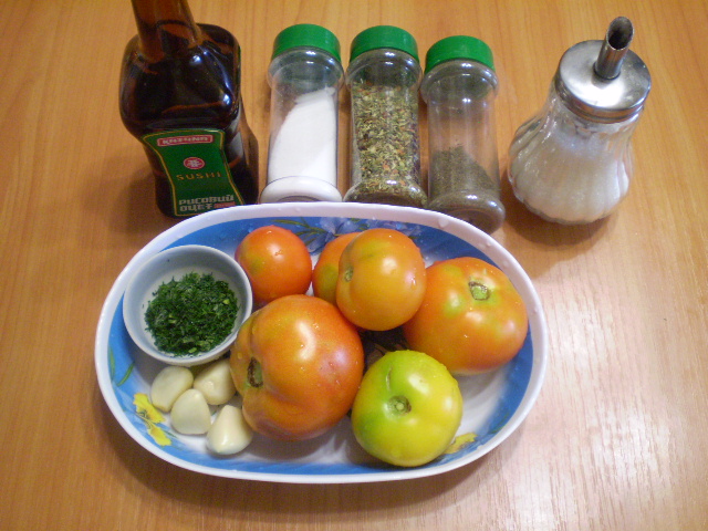 Рецепт Быстрые помидоры с чесноком