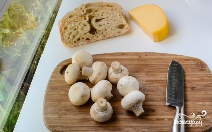 Рецепт Запеченные бутерброды с грибами