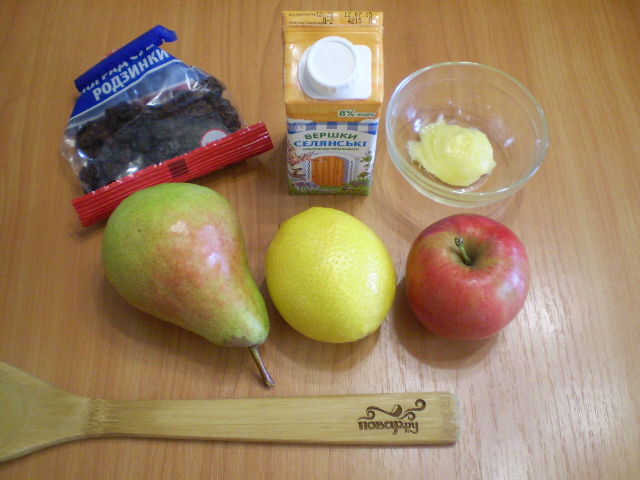Рецепт Салат с грушами и яблоками