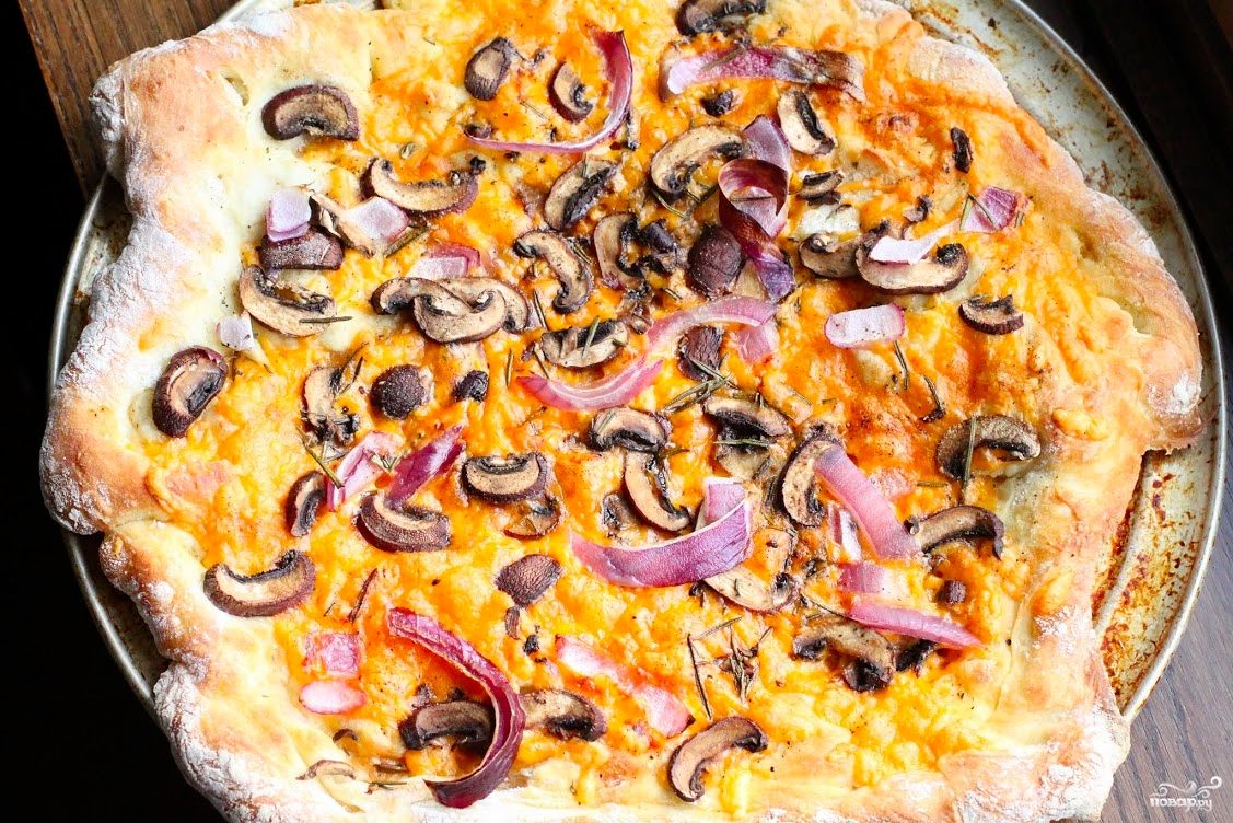 Рецепт Пицца с луком и сыром