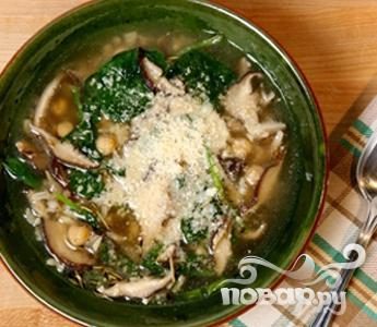 Рецепт Суп со шпинатом и бараньим горохом