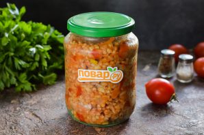 Овощной салат с перловкой на зиму