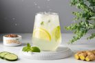 Огуречно-лимонный напиток с имбирём и мятой