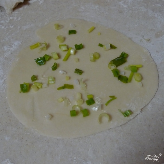 Рецепт Лепешки с зеленым луком