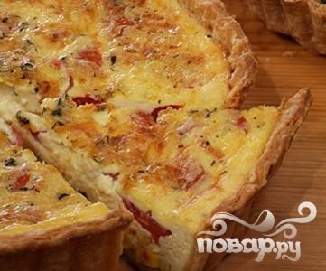 Рецепт Французский пирог с кукурузой и помидорами