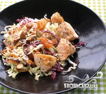 Рецепт Азиатский салат с лососем