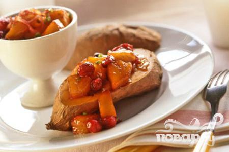 Рецепт Сладкий картофель с соусом