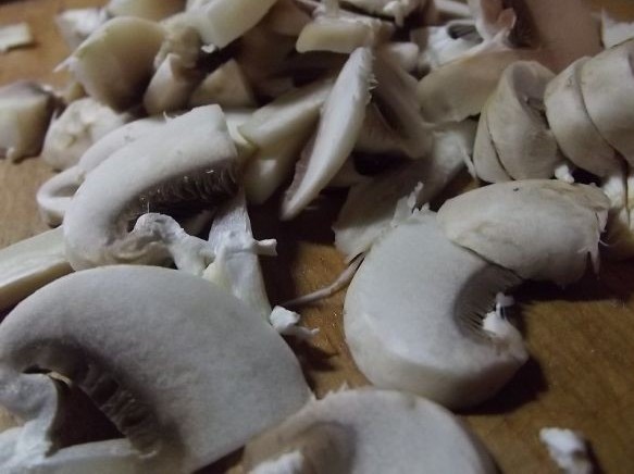 Рецепт Яичница с грибами и сыром