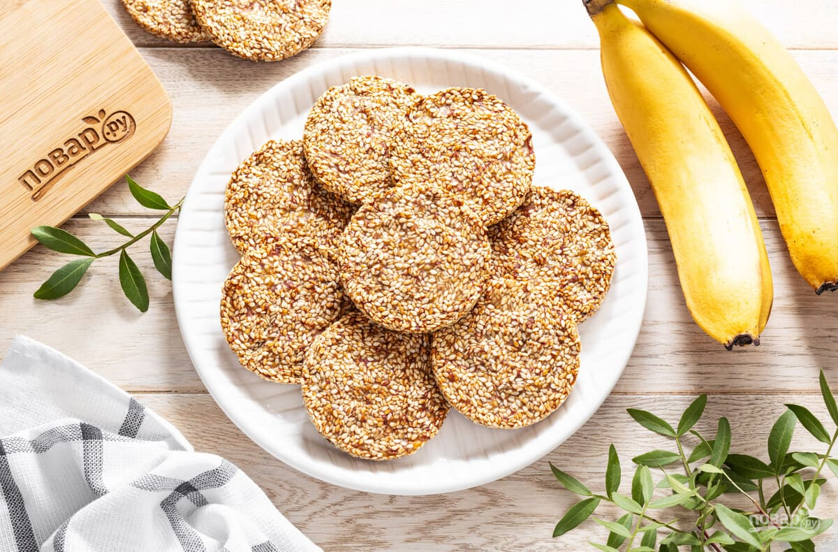 Печенье из кунжута и миндаля