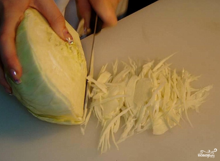 Рецепт Постный салат с капустой