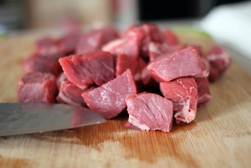 Рецепт Мясо, тушеное в микроволновке