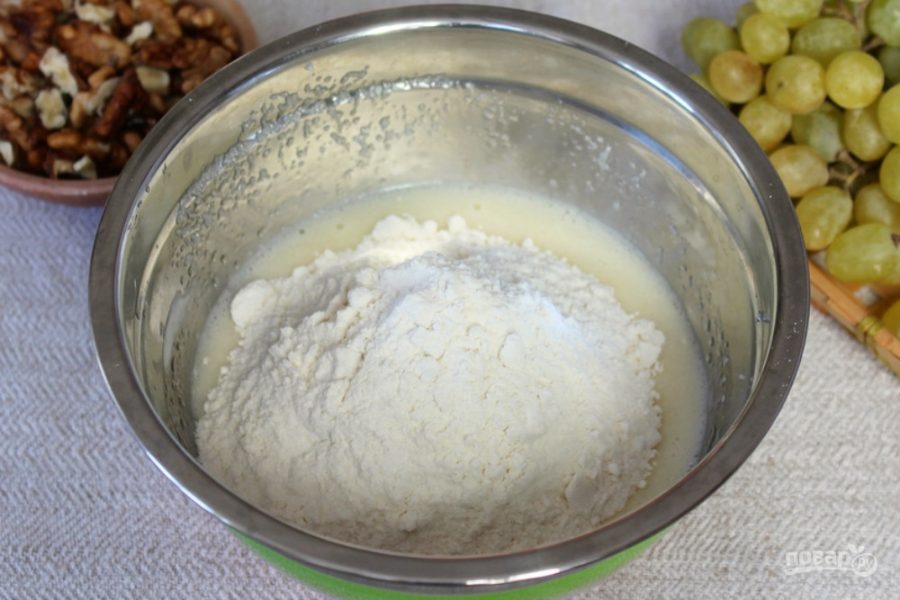 Мука вода сода рецепт. Гашеная сода. Замешиваем тесто с орехами. Жидкая основа из теста. ⅓ Ч.Л. (гашеная уксусом.