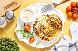 Стейк из капусты в аэрогриле