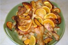 Курица с розмарином, чесноком и апельсинами