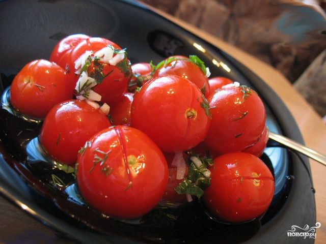 Рецепт Малосольные помидоры быстрого приготовления