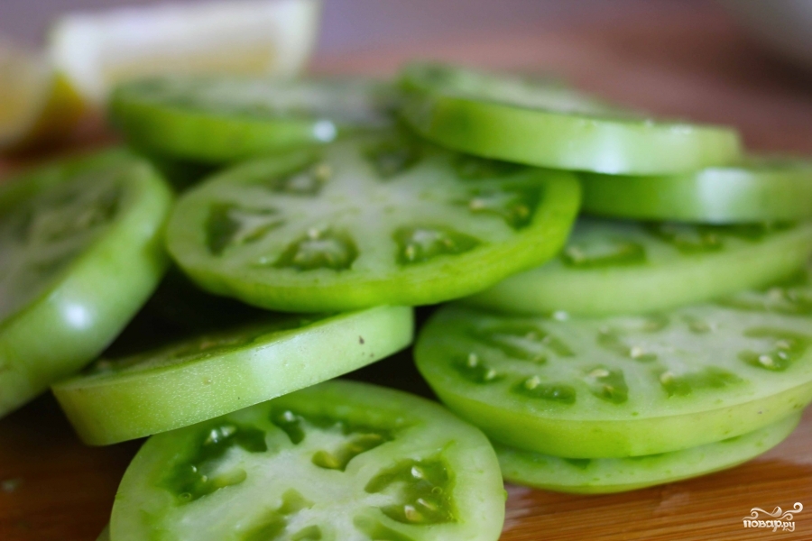 Рецепт Зеленые помидоры в кляре