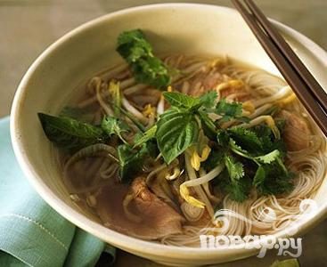 Рецепт Вьетнамский говяжий суп с лапшой с имбирем