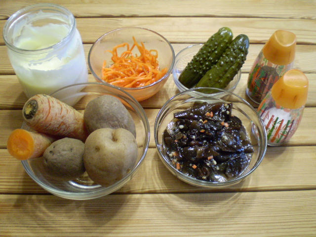 Рецепт Слоеный грибной салат