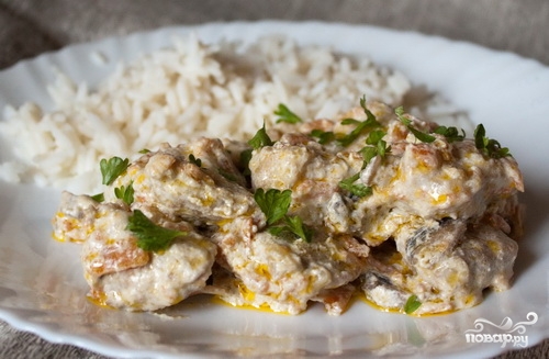 Рецепт Опята в сливках