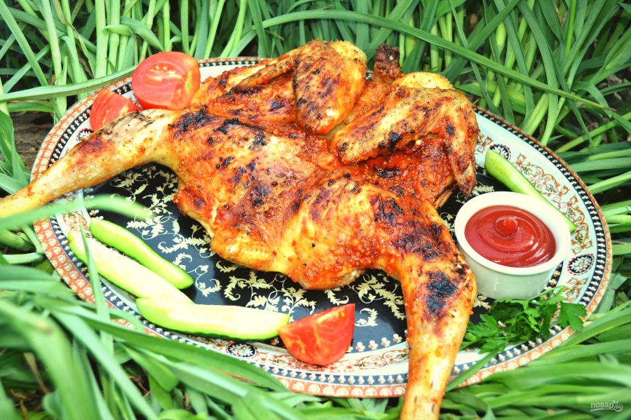 Рецепт шашлык из курицы на мангале рецепт с фото из