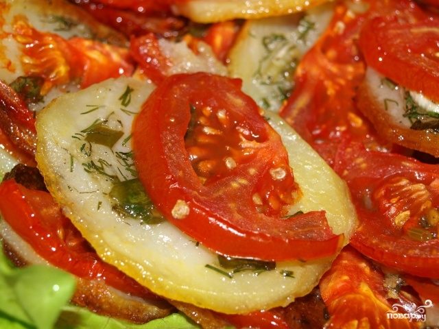 Рецепт Картошка запеченная с помидорами