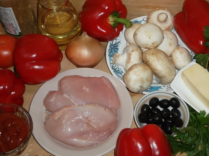 Рецепт Перец, фаршированный грибами и мясом