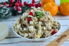 Салат с курицей и шампиньонами