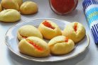 Профитроли с красной икрой