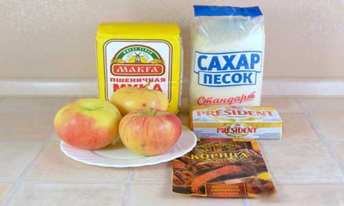 Рецепт Шарлотка с яблоками открытая