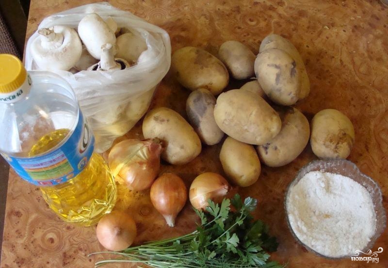 Рецепт Шампиньоны с картошкой
