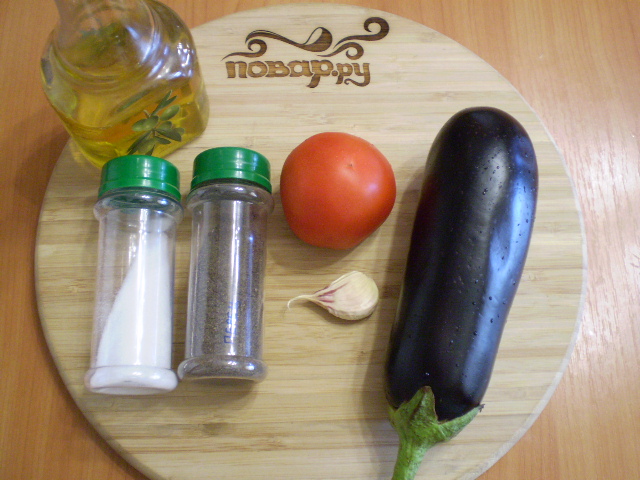 Рецепт Жареные баклажаны с помидорами и чесноком
